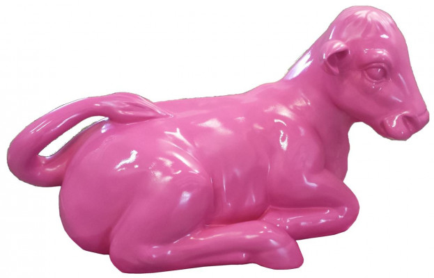 Design figurka růžového telete dekorativní socha socha socha figurka sochy sochy dekorace