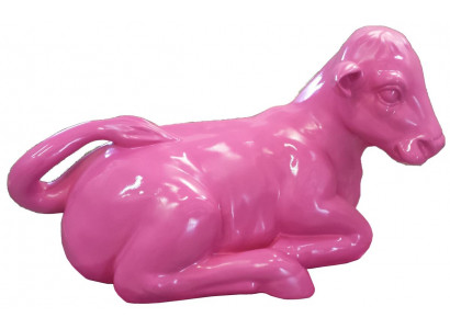 Design figurka růžového telete dekorativní socha socha socha figurka sochy sochy dekorace