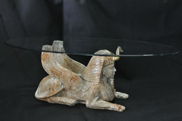 Couchtisch Stůl Skleněné stoly Stoly Faraon Švýcar Glas Egypt 120x60cm