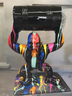 Designer Figur Socha moderních figurek soch dekorace deko gorila zahrada nová