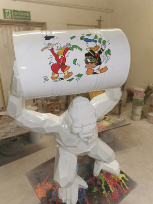 Designer Figur Socha Moderní sochy sochy Dekorace Deko Gorila Zahrada Nový
