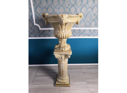 XXL Vase Tisch Dekoration Deko Vasen 69cm Antik Stil Skulptur Figur Kelch Rom