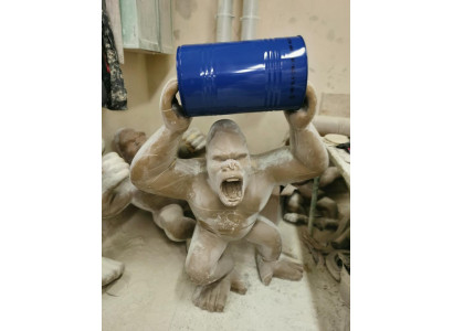 Designer Figur Socha Moderní figuríny Sovy Dekorace Deko Gorilla Garden New