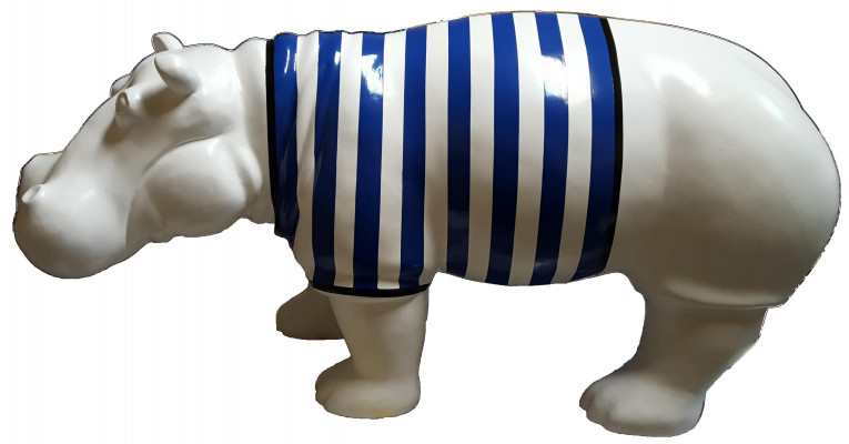 Abstraktní figura designera hipopota barevné sochy Moderní výzdoba zahrady