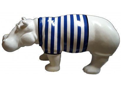 Abstraktní figura designera hipopota barevné sochy Moderní výzdoba zahrady