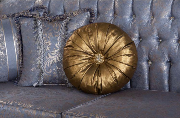 Pohovka 3 místná textilní křeslo sedací nábytek 3+1 třímístná Modrá