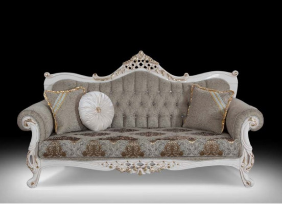 Klasická pohovka s designem Chesterfield pro obývací pokoj Šedý obývací pokoj