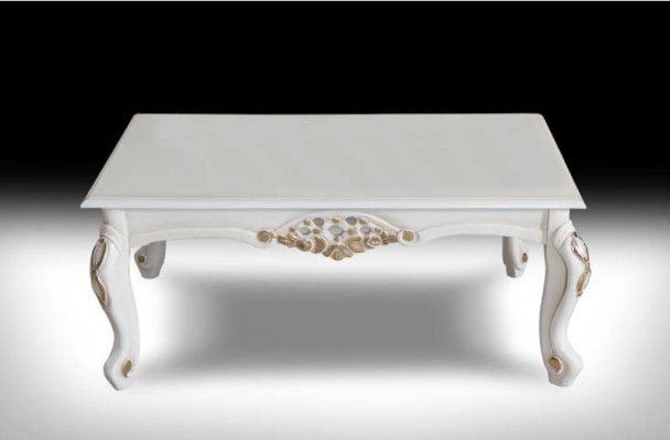 Couchtisch Stůl Luxus Stůl Obývací pokoj Design Stoly Obdélníkový Bílý