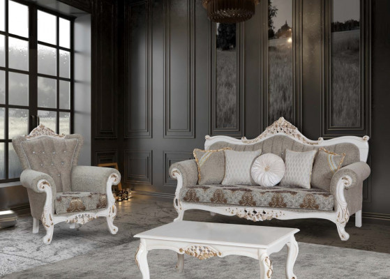 Couchtisch Stůl Luxus Stůl Obývací pokoj Design Stoly Obdélníkový Bílý