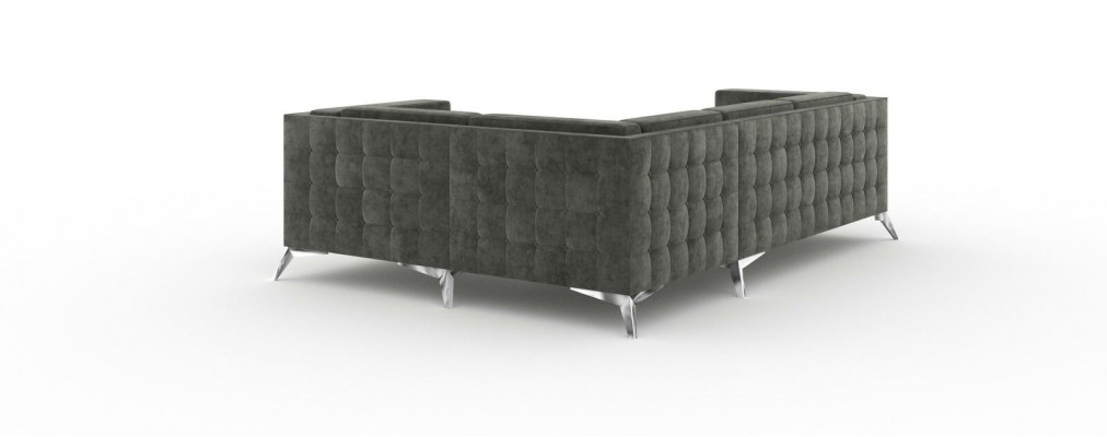 Chesterfield Pohovka v L tvaru, designová čalounění, textilní rohová sedací souprava nová