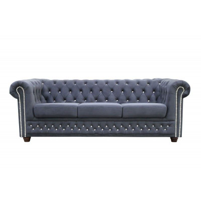Chesterfield sestava sedací soupravy 3+2+1 Rozkládací pohovka Pohovka Křeslo Potah Kožené Pohovky Postel
