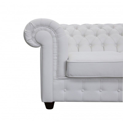 Chesterfield 3+1 Kožená pohovka s funkcí lůžka a pořadím 3+1 kožená pohovka Sofa