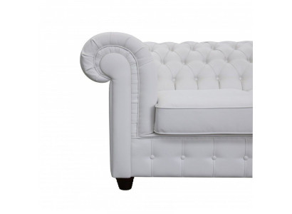 Chesterfield 3+1 Kožená pohovka s funkcí lůžka a pořadím 3+1 kožená pohovka Sofa