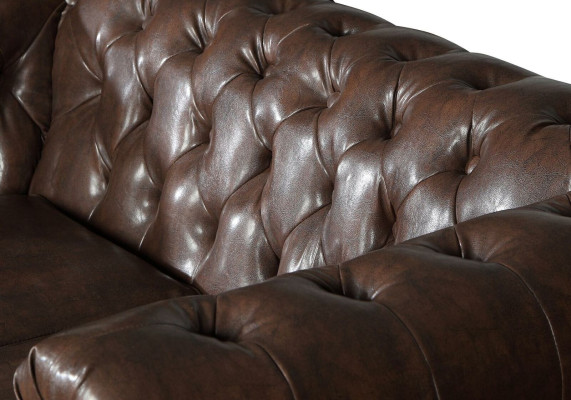 Chesterfield sedací souprava pohovka čalounění 3 2 sedadlo kožené pohovky látka nová