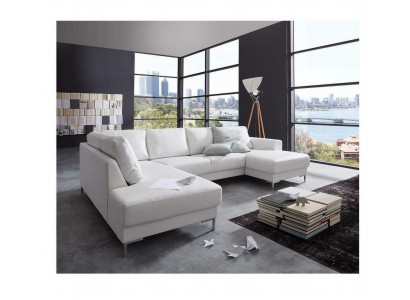 Pohovka gauč čalouněný set obývací stěna designová rohová sedací souprava kůže U tvar