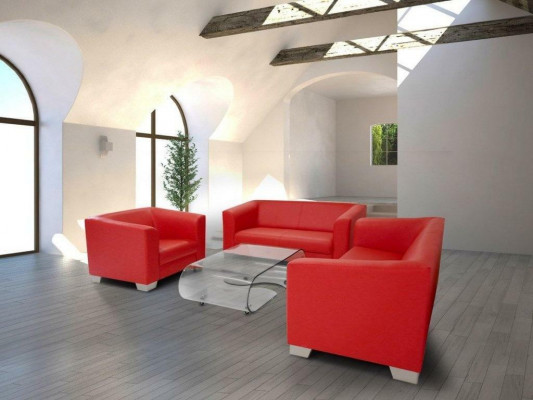 Pohovka set 3+2+1 křesla Design Sofie Polstry Relax Kožené Pohovky