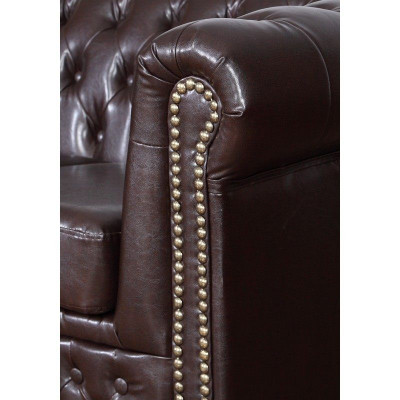 Chesterfield sedací souprava pohovka potahu design kůže látka sestavy 3 + 2 pohovka