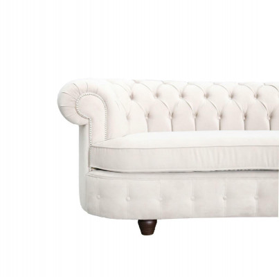 Chesterfield 3místná designová polstrovaná sedací souprava pohovka pohovky textilní látka Nový