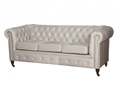 Chesterfield tříkřeselná pohovka sedačka potah + pohovka Pohovky Pohovky 2ks. Set Nový