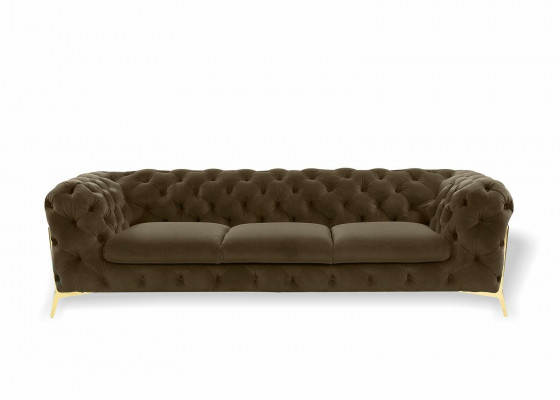 Sofa 3 Místný Design Pohovky Potahované Pohovky Kožené Relaxační Chesterfield Sedací Nábytek