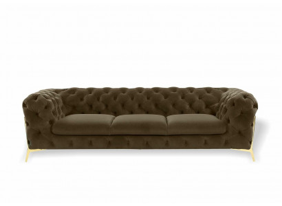 Sofa 3 Místný Design Pohovky Potahované Pohovky Kožené Relaxační Chesterfield Sedací Nábytek