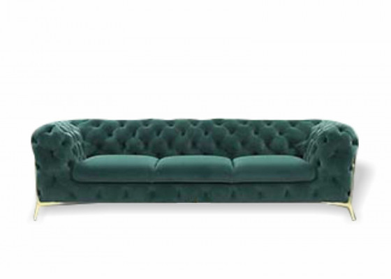 Sofa 3 Místný Design Pohovky Potahované Pohovky Kožené Relaxační Chesterfield Sedací Nábytek