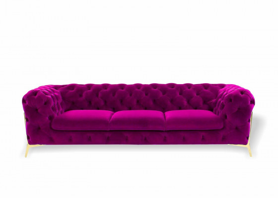 Sofa 3 Místný Design Pohovky Potahované Pohovky Kožené Relaxační Chesterfield Sedací Nábytek