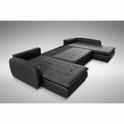 Design Ecksofa Sofa Elena Bettfunktion Couch Polster Sitz Eck Sofas XXL Neu