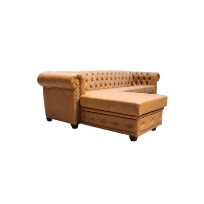 Chesterfield Kožená Pohovka Pohovka Růžek Kůže Sofa Sestava Polštář Rohové Pohovky