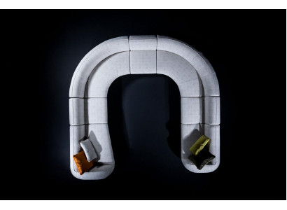 Obývací souprava Sedací souprava Rozkládací pohovka Beige Sofa Moderní nábytek Pohovka