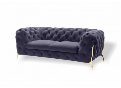 Chesterfield Samt Designer Sofa 2 Sitzer Couch Textil Samt Garnitur Gold Beine -> Chesterfield sametová designová pohovka 2místná pohovka textil sametová souprava s pozlacenými nohami