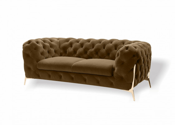 Chesterfield Samt Designer Sofa 2 Sitzer Couch Textil Samt Garnitur Gold Beine -> Chesterfield sametová designová pohovka 2místná pohovka textil sametová souprava s pozlacenými nohami