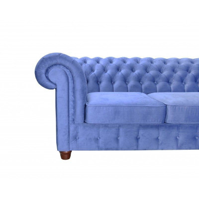 Designový klasik Chesterfield Big XXL 3místná pohovka z kůže a textilu Couches Sofas