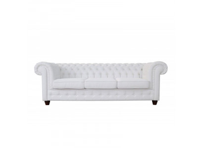 Designová klasika Chesterfield velká XXL pohovka kůže látka pohovky kanape 3místná