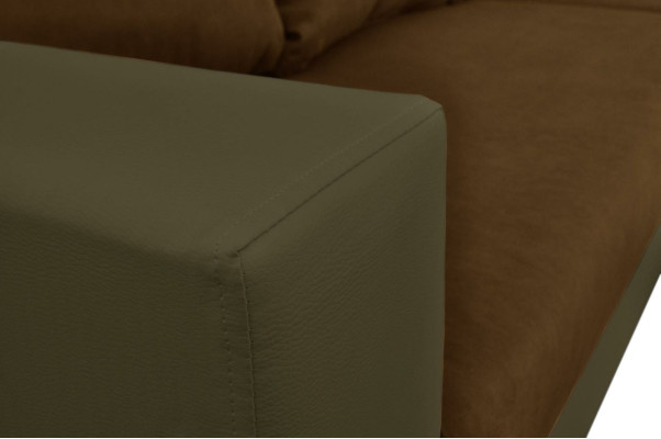 Sofa L-Form Kožená sedací souprava Tkaninová sedačka Obývací souprava Rohová sedací souprava Garnitur Polstrovaný