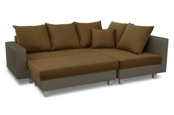 Sofa L-Form Kožená sedací souprava Tkaninová sedačka Obývací souprava Rohová sedací souprava Garnitur Polstrovaný