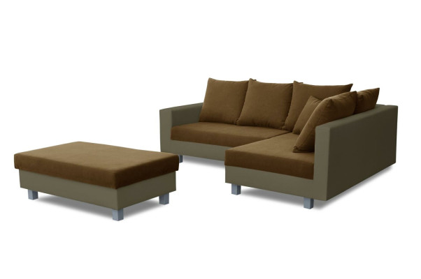 Sofa L-Form Kožená sedací souprava Tkaninová sedačka Obývací souprava Rohová sedací souprava Garnitur Polstrovaný