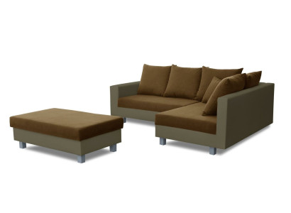 Sofa L-Form Kožená sedací souprava Tkaninová sedačka Obývací souprava Rohová sedací souprava Garnitur Polstrovaný