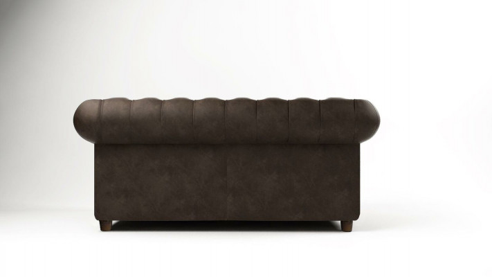 Chesterfield pohovka 2místná čalouněná sedačka textilní látkové pohovky kůží.