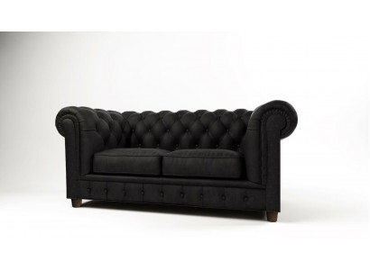 Design Chesterfield pohovka 2místná sedačka čalouněná kůží, sedací soupravy obývací pokoj