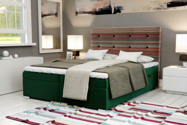 Boxspring Postel Hotel Dvojitá Postel Textil Luxusní Postele Polstrovaná Postel S Úložným Prostorem Funkce