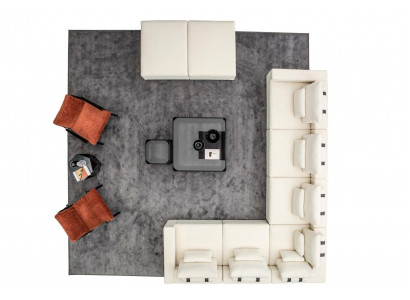 Sofa L-tvar Designer Pohovka Design Křeslo Nábytek Růžová