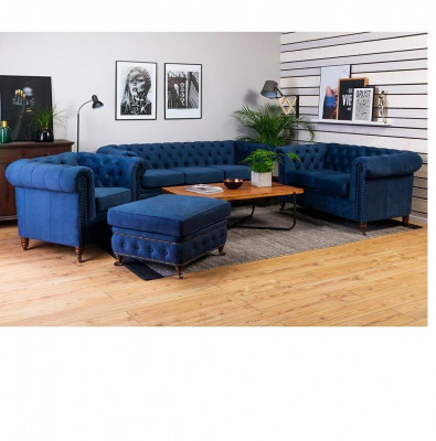 Chesterfield pohovka se 3 místy, potah, sedačka, obývací pokoj, pohovka pro tři osoby, nová