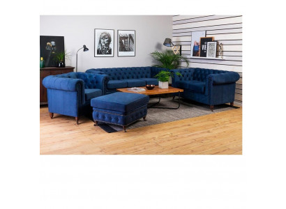 Chesterfield pohovka se 3 místy, potah, sedačka, obývací pokoj, pohovka pro tři osoby, nová