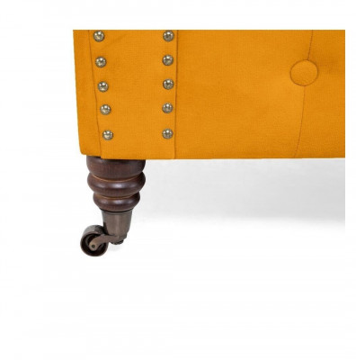 Klasický nábytek Chesterfield třímiestná pohovka textilní pohovka Vznešený design Oranžový