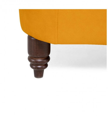 Klasický nábytek Chesterfield třímiestná pohovka textilní pohovka Vznešený design Oranžový