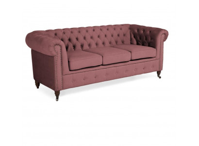 Klasický nábytek Chesterfield 3místná pohovka textilní látka Pohodlný design Nový