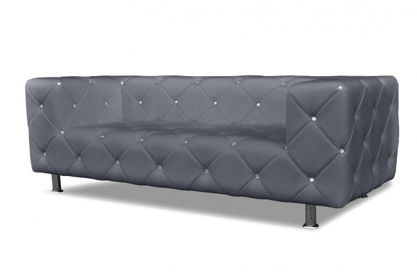 Třímístná pohovka Polsterní design pohovka 3místná sedací souprava pokoje Chesterfield šedé nové