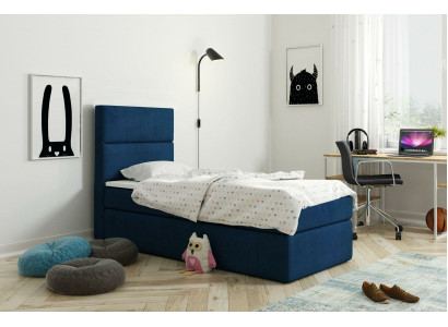 Postel Boxspring Modré designové lůžko Big Polštář Hotel Manželské Luxusní postele 80x200cm Nové