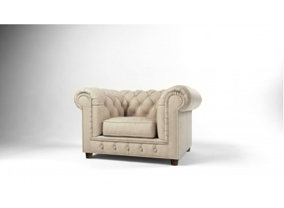 Edloři design Chesterfield polstrové křeslo televizní sedací lounge klub textil